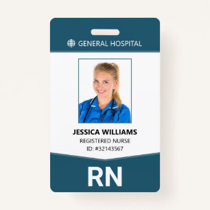 Registered Nurse RN Employee ID Badge
