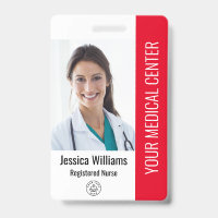 Registered Nurse RN Employee ID Red