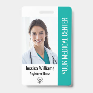 Registered Nurse RN Employee ID Teal Badge