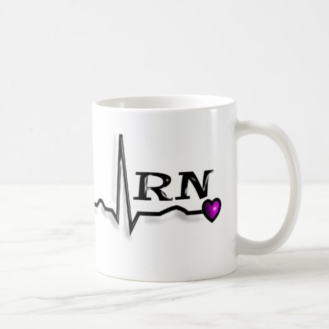 Registered Nurse "RN" Gifts QRS Design Coffee Mug (Right)