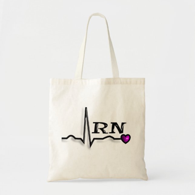 Registered Nurse "RN" Gifts QRS Design Tote Bag (Front)