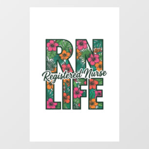 Registered Nurse RN Life Floral Vector Design_1