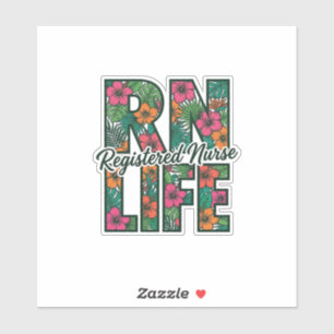Registered Nurse RN Life Floral Vector Design_1