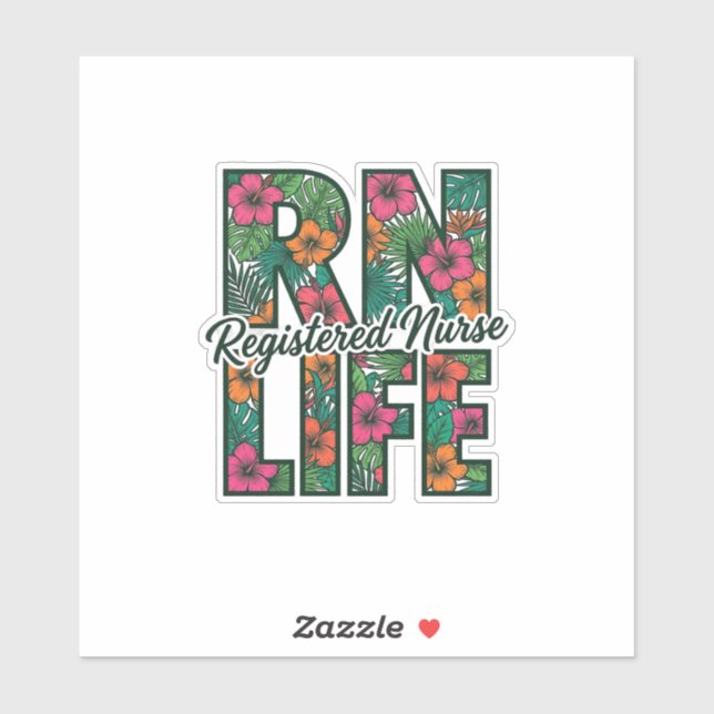 Registered Nurse RN Life Floral Vector Design_1 (Sheet)