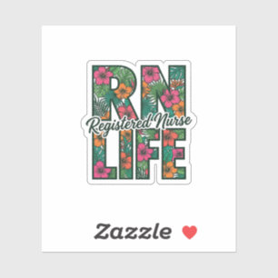 Registered Nurse RN Life Floral Vector Design_1
