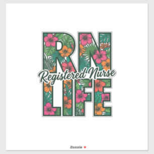 Registered Nurse RN Life Floral Vector Design_1