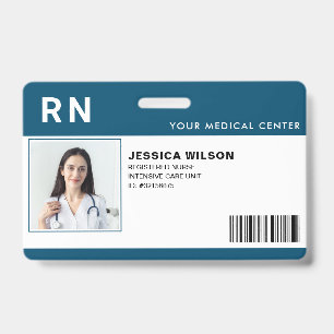 Registered Nurse RN Medical Hospital ID Badge