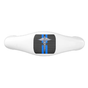 Registered Nurse RN Silver Caduceus Ceramic Drawer Pull