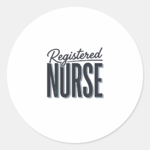 Registered Nurse Script Typography Vector Design_1 Classic Round Sticker