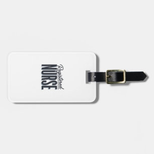 Registered Nurse Script Typography Vector Design_1 Luggage Tag