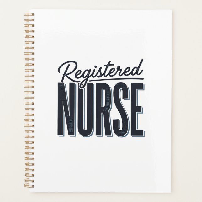 Registered Nurse Script Typography Vector Design_1 Planner (Front)