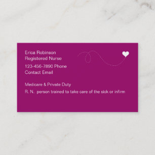 Registered Nurse Simple Business Cards