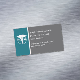 Registered Nurse Simple Contact Business Magnets
