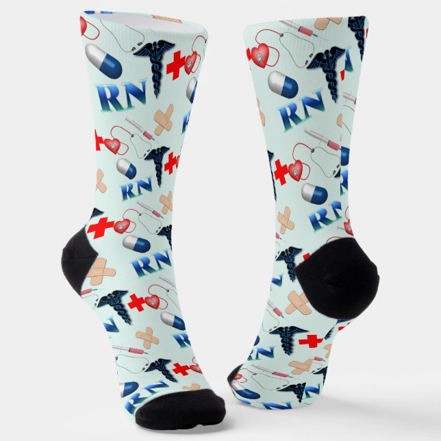 Registered Nurse Socks (Angled)