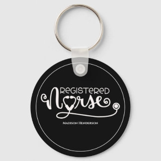 Registered Nurse Stethoscope (RN)Personalised Key Ring