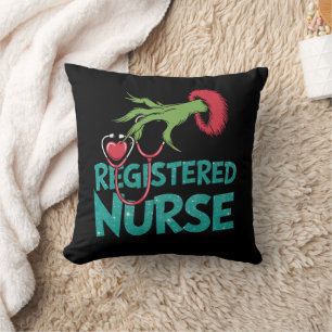 Registered Nurse Stethoscope Santa Elf Christmas  Cushion