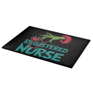 Registered Nurse Stethoscope Santa Elf Christmas  Cutting Board