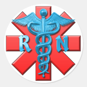 Registered Nurse Symbol Classic Round Sticker
