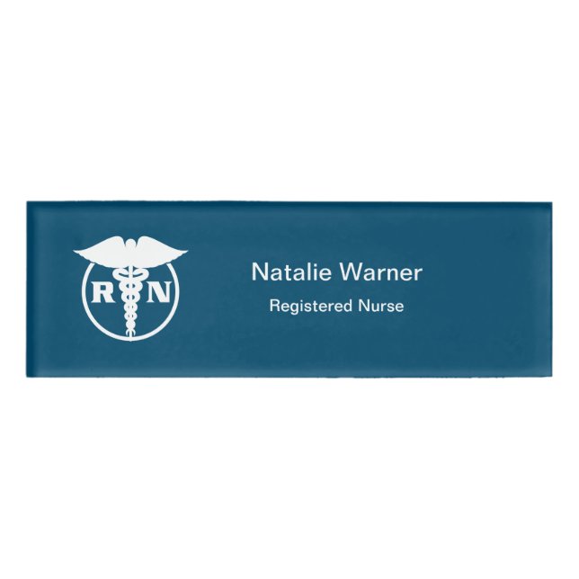 Registered Nurse Symbol Design Name Tag (Front)