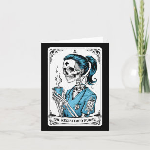 Registered Nurse Tarot Card Skeleton Nurse Hallowe