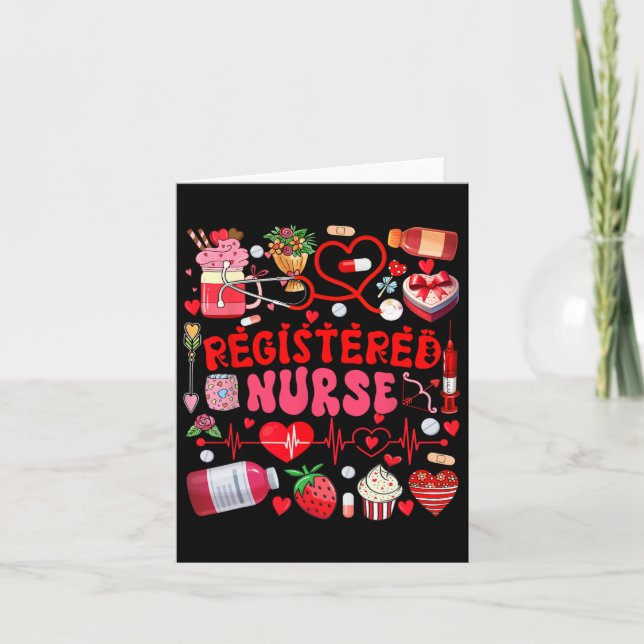 Registered Nurse Valentine's Day Nurse Tools Cute  Card (Front)
