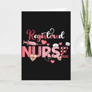 Registered Nurse Valentines Day Scrub Top Women Sc Card