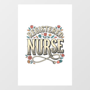 Registered Nurse Vintage Floral Typography Shirt D
