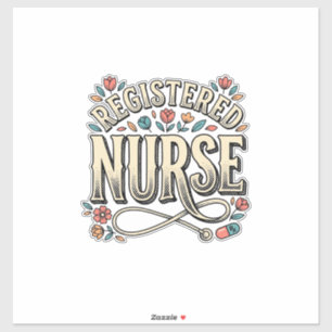 Registered Nurse Vintage Floral Typography Shirt D