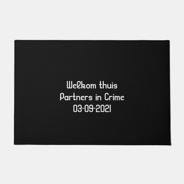 Registered partnership home idea gift doormat (Front)