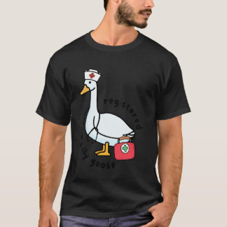 Registered Silly Goose Nurse Stethoscope Nursing F T-Shirt