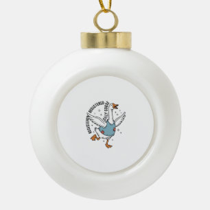 Registered Silly Goose Vintage Vector Shirt Design Ceramic Ball Christmas Ornament