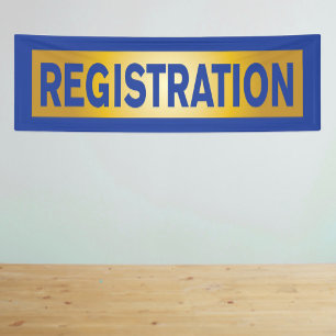 Registration for Event Blue and Gold Banner