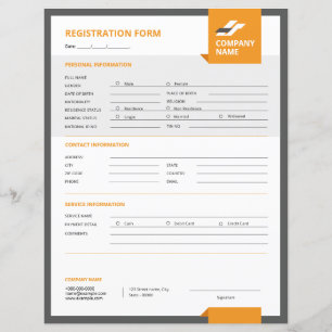 Registration Form Template
