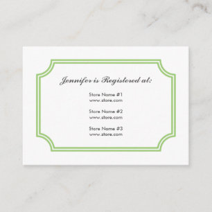 Registry Card with Lotus Square Pattern