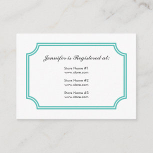 Registry Card with Lotus Square Pattern