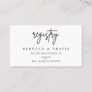 Registry Wedding Invitation Insert Enclosure Card