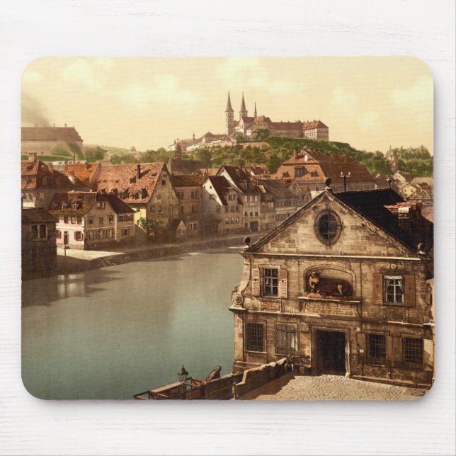 Regnitz and Michaelsberg Bamberg Bavaria Germany Mouse Pad (Front)