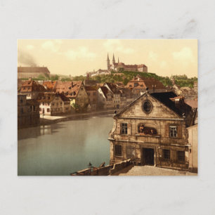 Regnitz and Michaelsberg Bamberg Bavaria Germany Postcard