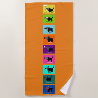 Rego Berto's 9 Tips for Living Life Beach Towel. Beach Towel