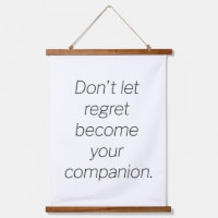 Regret v2 Wood Topped Wall Tapestry