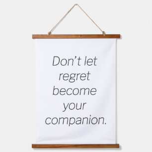 Regret v2 Wood Topped Wall Tapestry