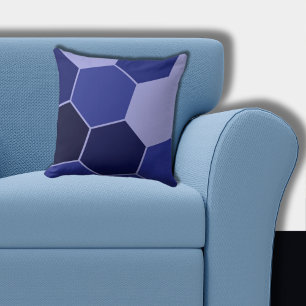 Regular Blue Hexagon Pattern Cushion