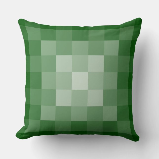 Regular Geometric Green Tints Square Tiles Pixel  Cushion (Front)