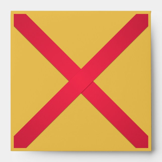 Regular red on gold cross ribbon envelopes (Front)
