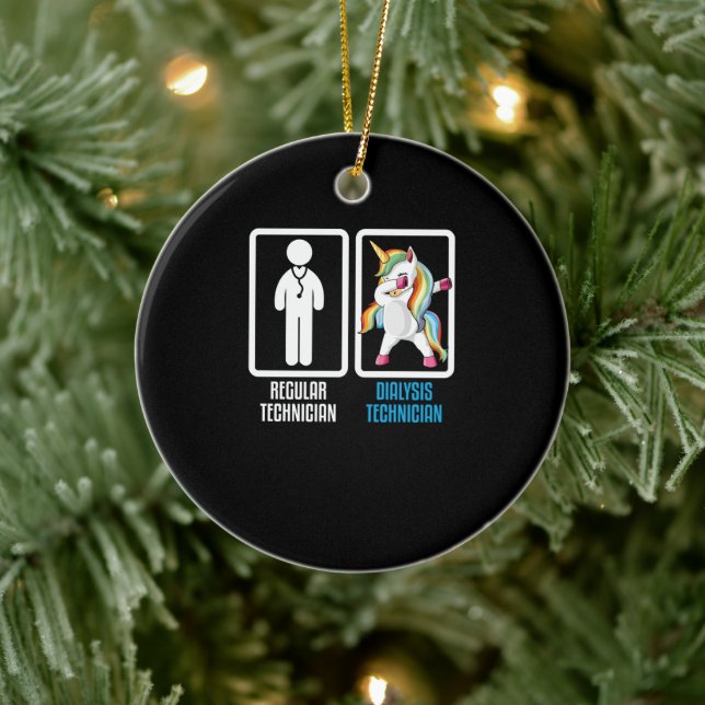 Regular Technician Vs Dialysis Technician Dabbing Ceramic Tree Decoration (Tree)
