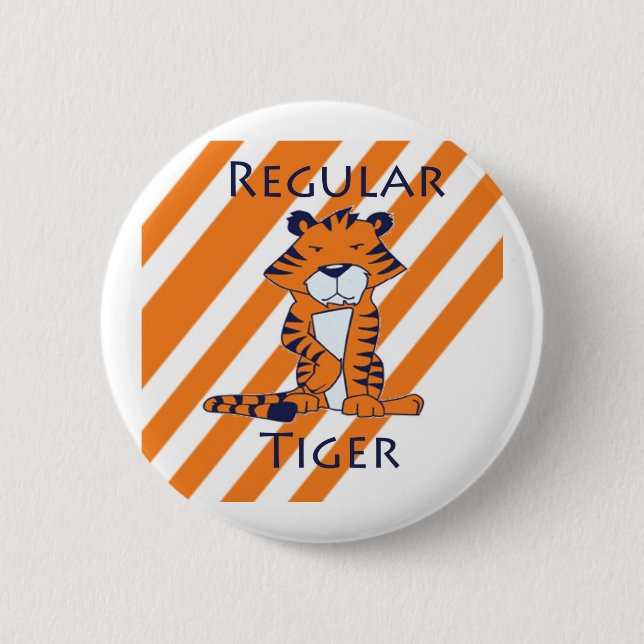 Regular Tiger 6 Cm Round Badge (Front)