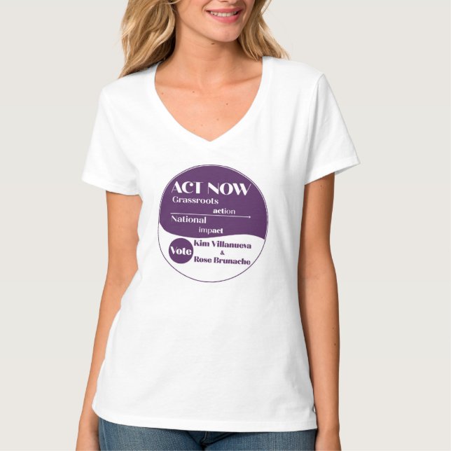 regular V neck t shirt (Front)