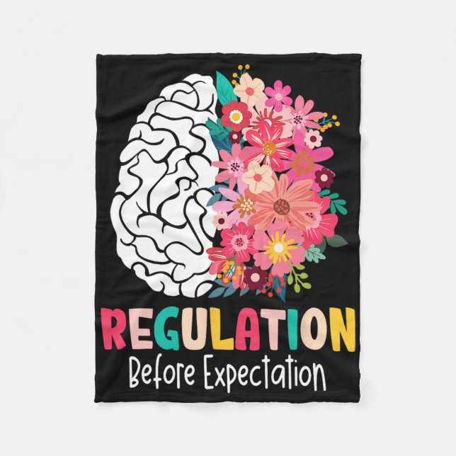Regulation Before Expectation Brain Wildflowers Au Fleece Blanket (Front)