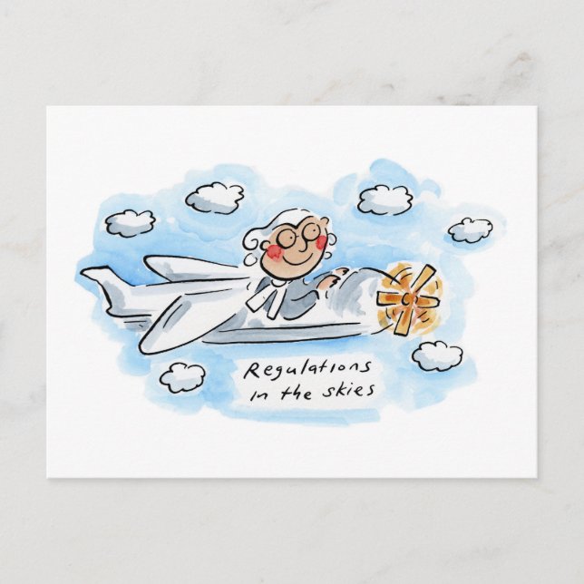 Regulation in the skies postcard (Front)