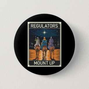 Regulator Mount Up Christmas Reindeer 6 Cm Round Badge